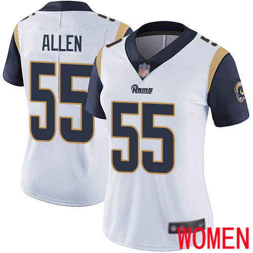 Los Angeles Rams Limited White Women Brian Allen Road Jersey NFL Football #55 Vapor Untouchable